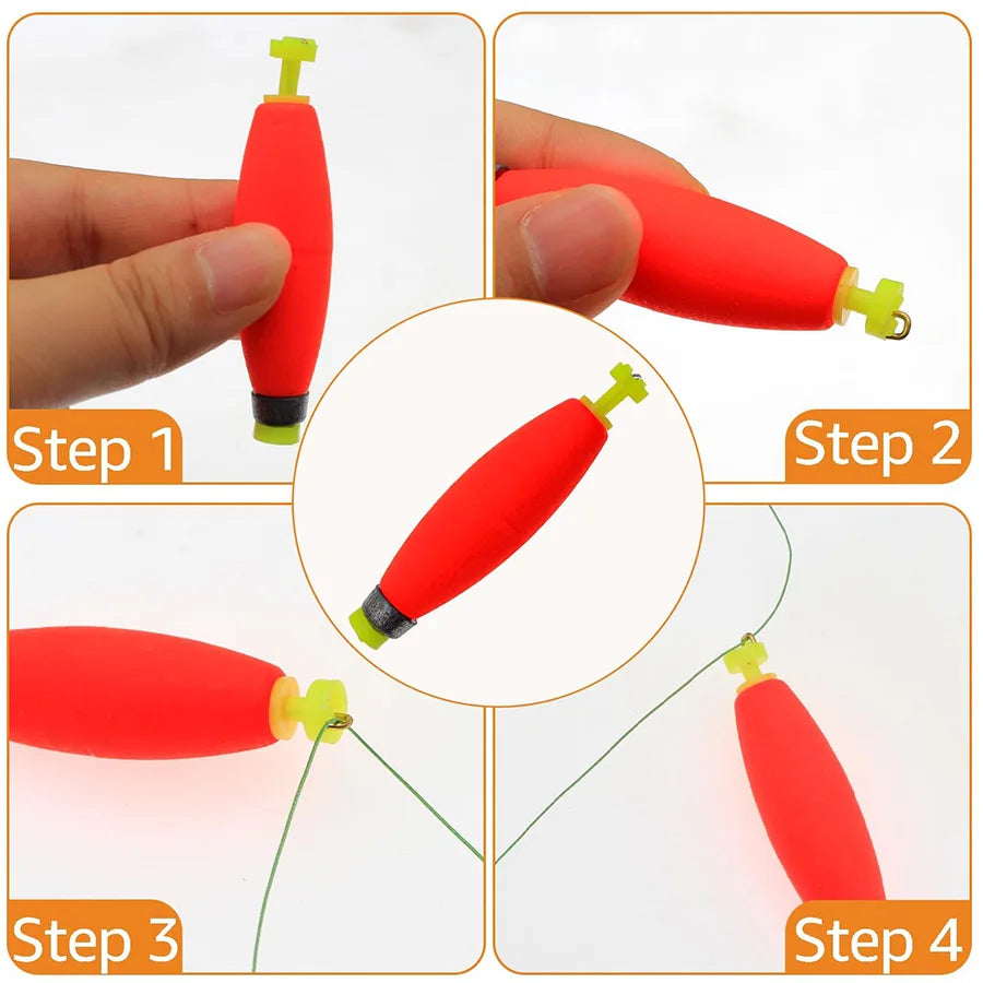 Oval Foam Fishing Floats Slip Bobbers
