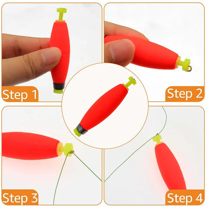 Oval Foam Fishing Floats Slip Bobbers