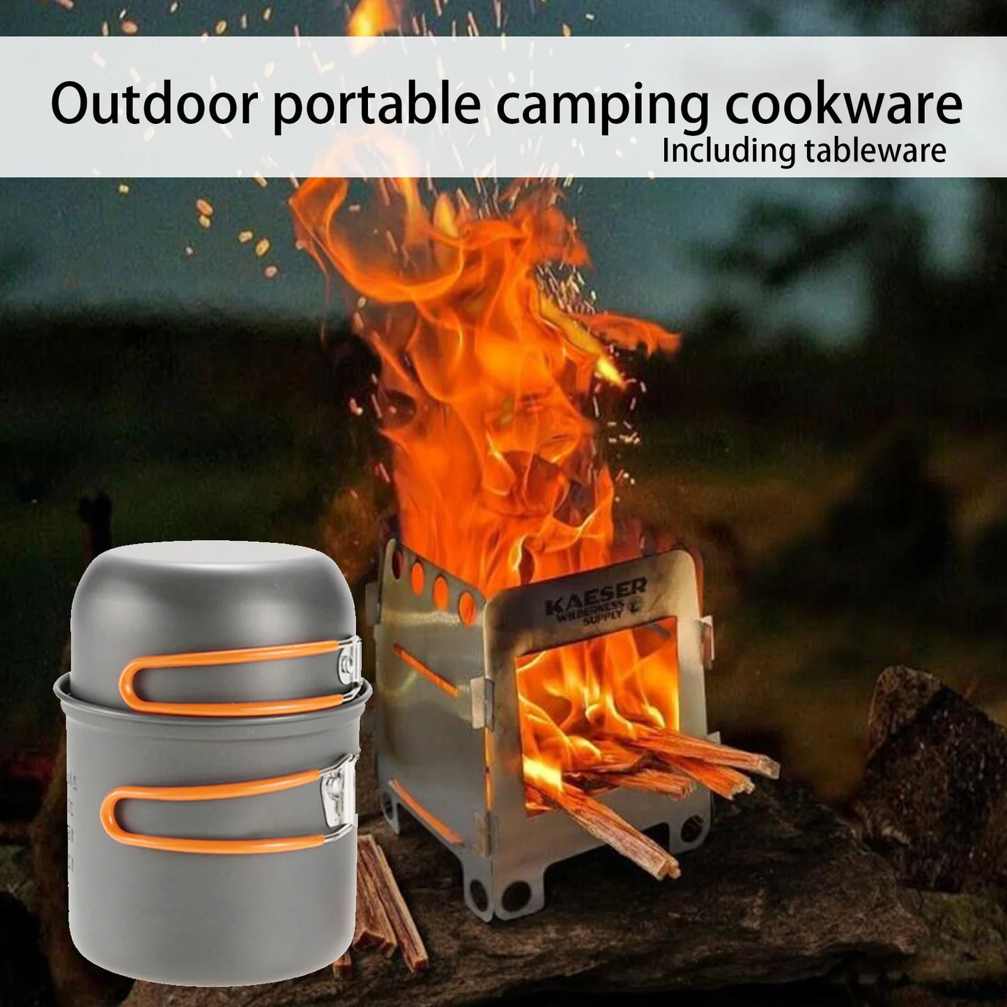 Portable Cook Gear Aluminum Alloy Cookware Sets