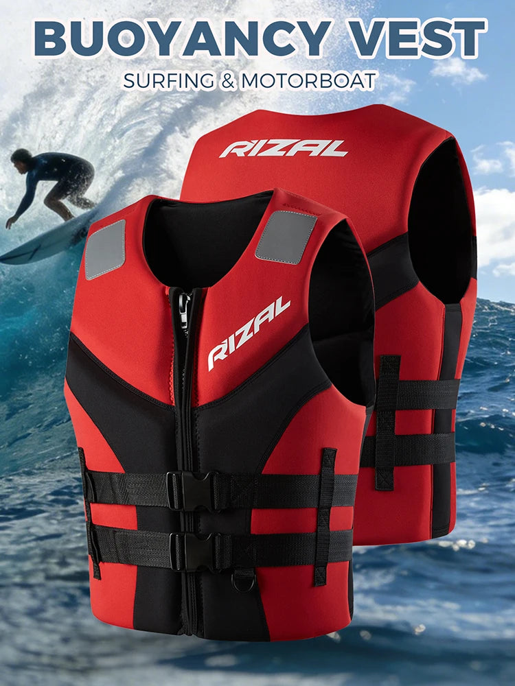 Adjustable Buoyancy Vest for Men & Women - Stretch-Fit, Zippered Design,