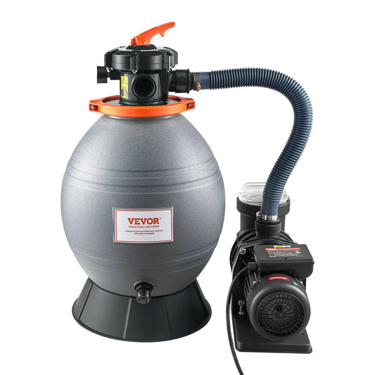 16 Inch Sand Filter Pump System 3500 GPH 3/4 HP for Above Ground Pool