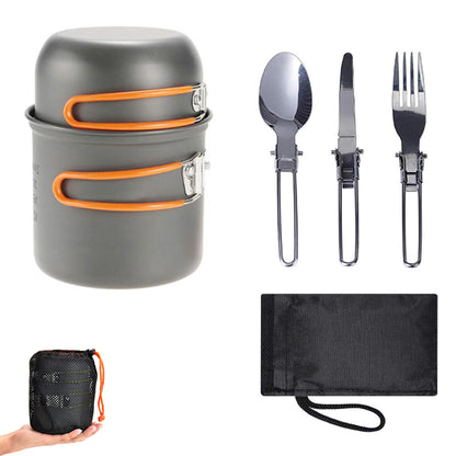 Portable Cook Gear Aluminum Alloy Cookware Sets