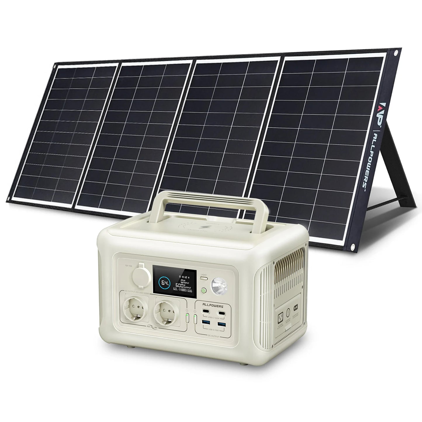 ALLPOWERS R600 Portable Power Station with Portable SolarPanel