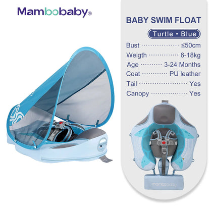Non-Inflatable Baby Float with Canopy