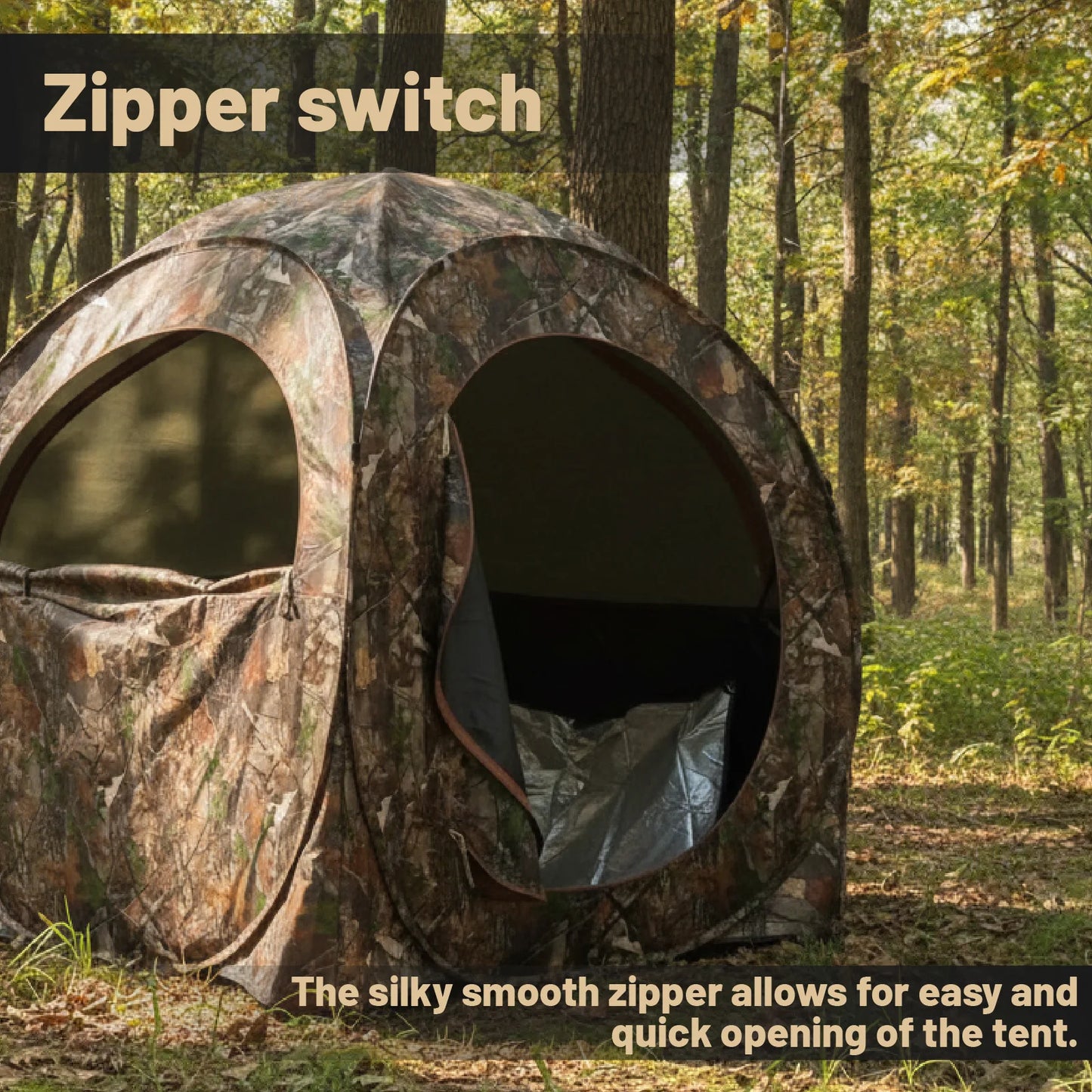 Camouflage Pop-Up Hunting Blind Ground Shelter