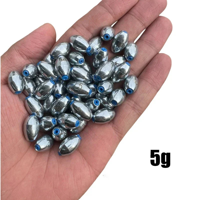 10pcs/Lot Alloy Hollow Olive Fishing Sinkers