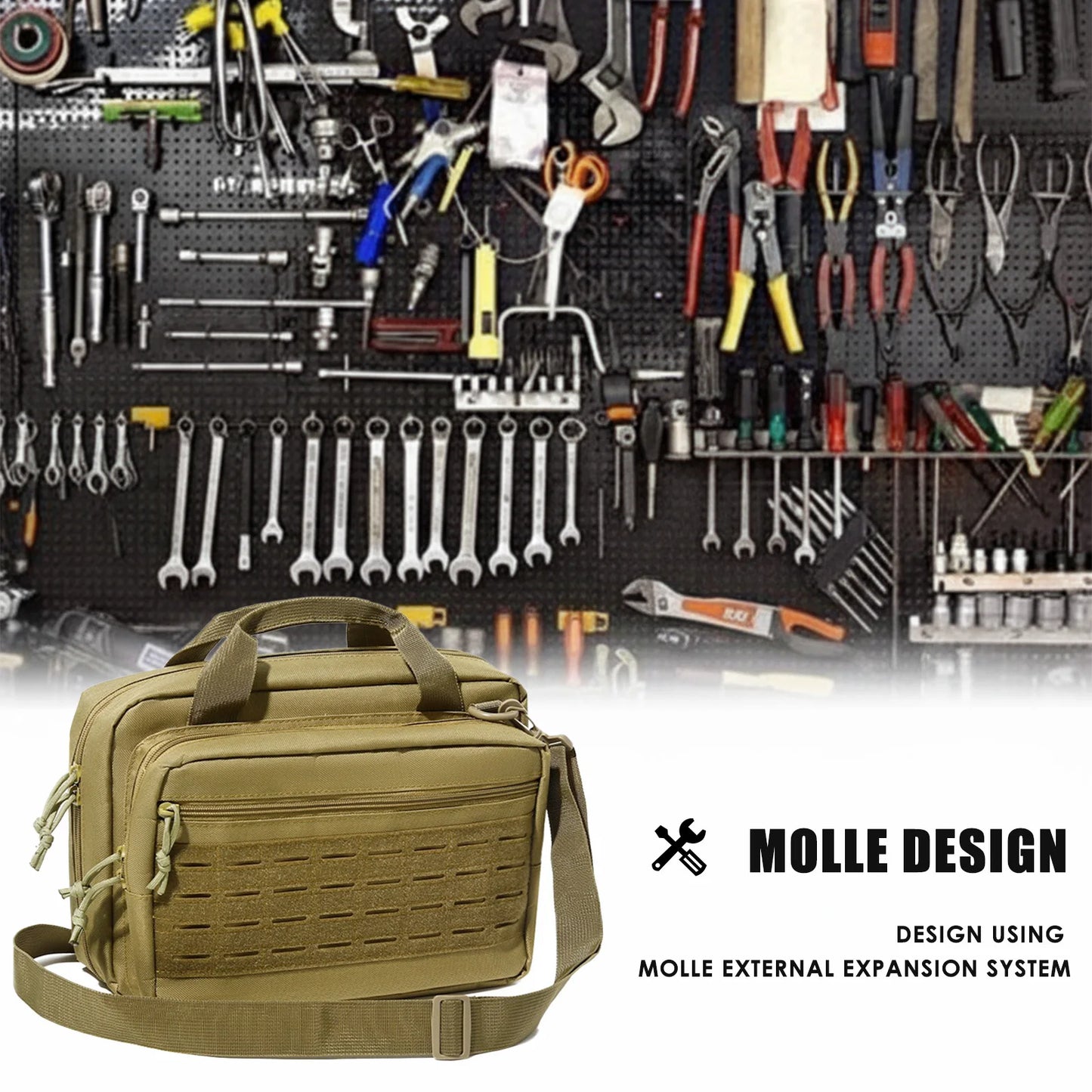 600D Oxford Cloth Tactical Handgun Bag Multiple Pockets