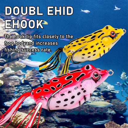 10pcs Frog Shape Lure with Fishing Hooks 3D Eyes