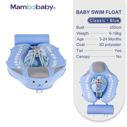 Non-Inflatable Baby Float with Canopy