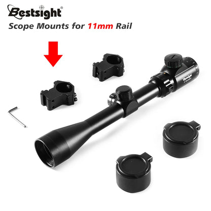 3-9x40 Rifle Sniper Scope Red or Green Illuminated Optical with Mounts