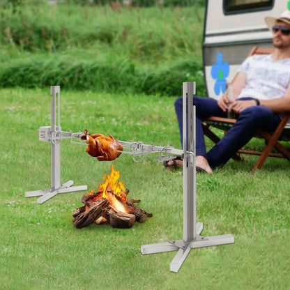 Electric Stainless Steel Rotisserie Grill 360-degree Rotation
