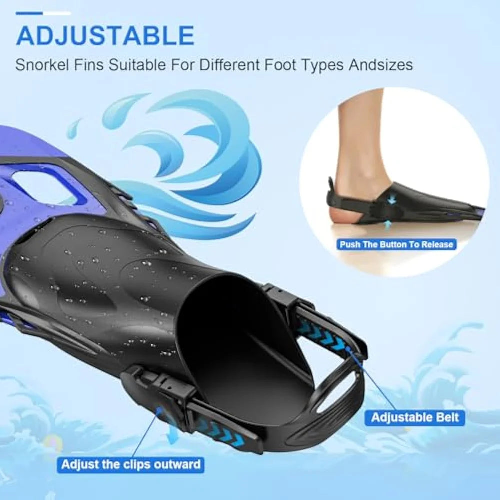 Snorkel Fins Swim Fins Buckles Swimming Flippers