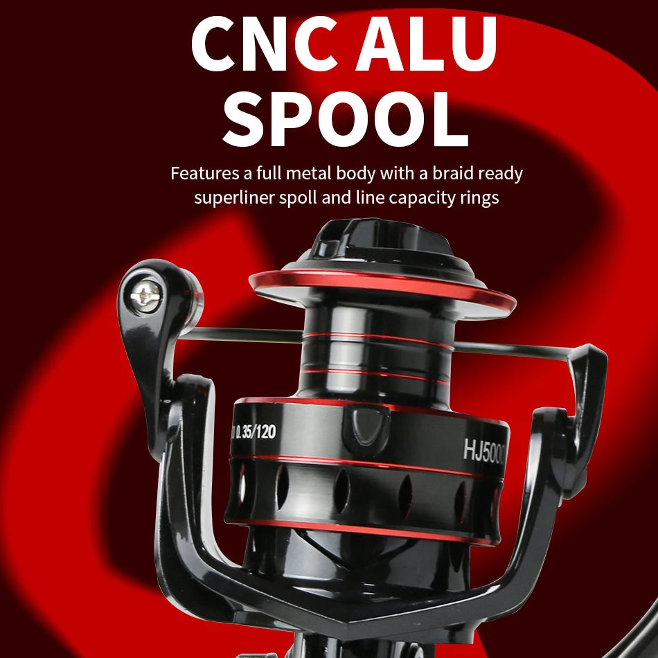 Fishing Reel Spinning Reel Metal Reel Cup 10KG Max Drag Power