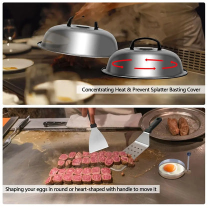 ,Extra Thickened Stainless Steel Grill Accessories Set
