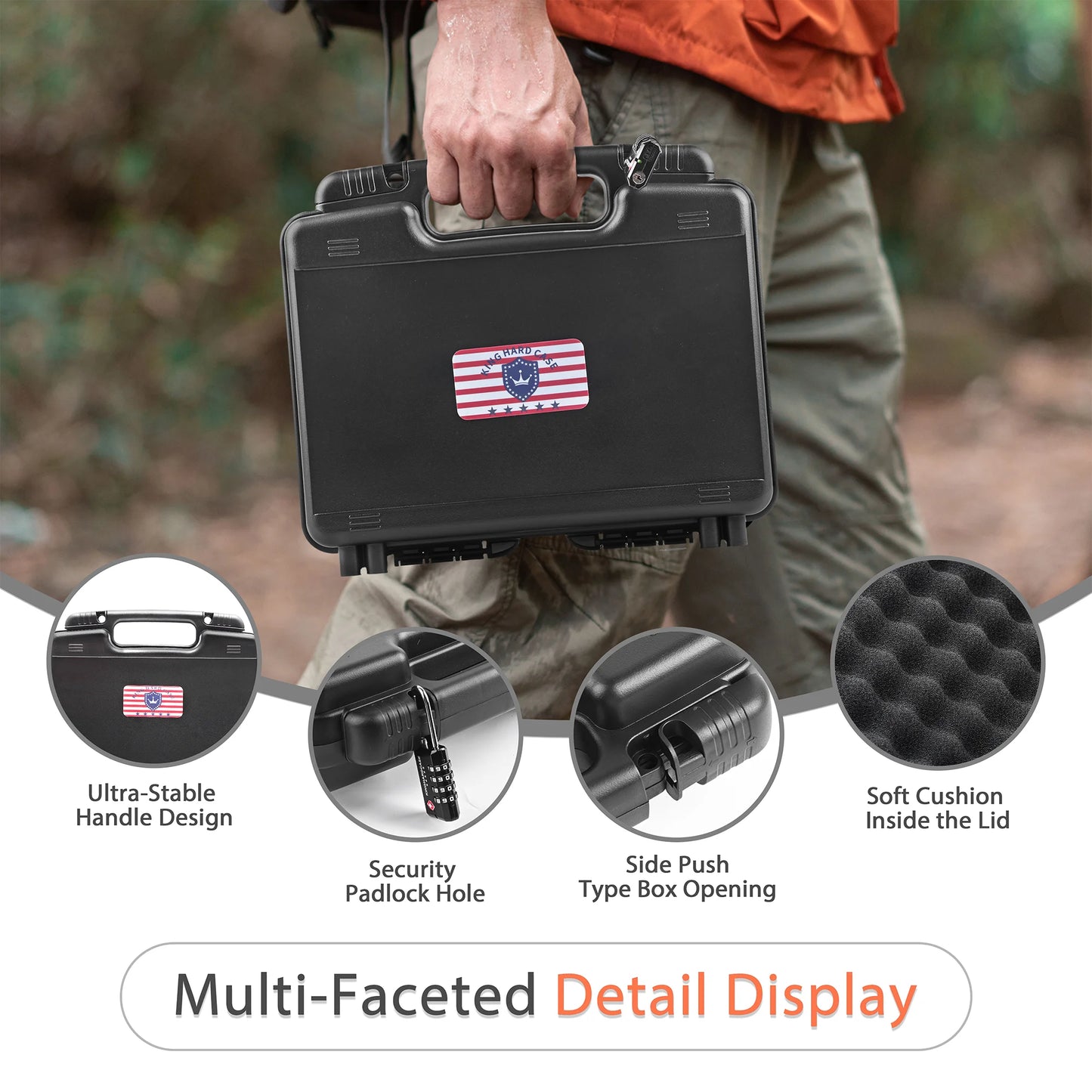 9mm Gun Case TSA Approved Firearm Travel Case with 1 TSA Lock