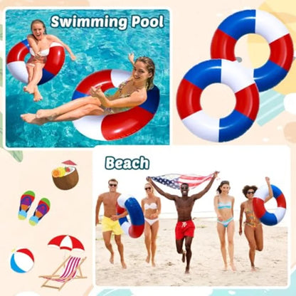 2 Pcs Inflatable Swimming Float Tools 35Inch