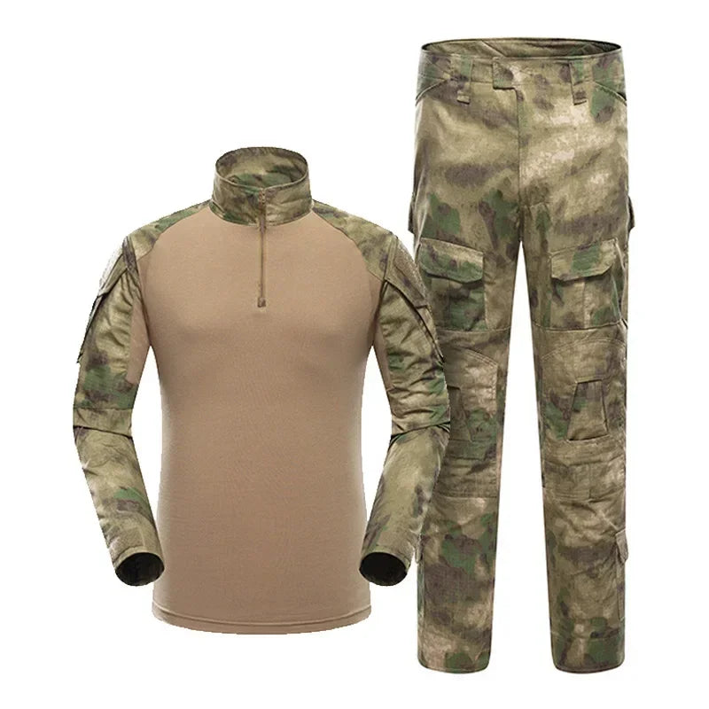 Camo Tactical Uniform Ripstop Suit Multi Pocket Suits Hunting Pants/ Shirts Clothes Sets