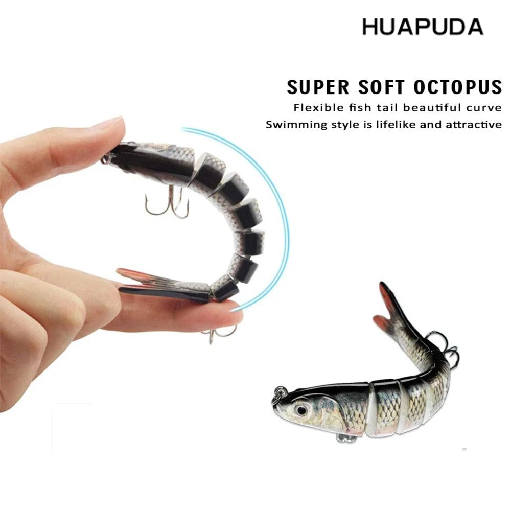 Bionic Swim Bait, Realistic Bass Trout Crappie Swim Bait, Fishing Lure Set, Gre