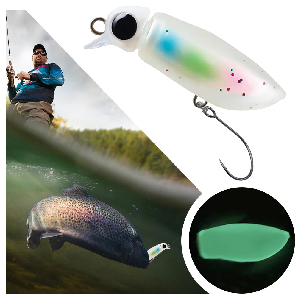 1-30pcs Insect Micro Soft Plastic Bait Trout Spinner Crank Bait