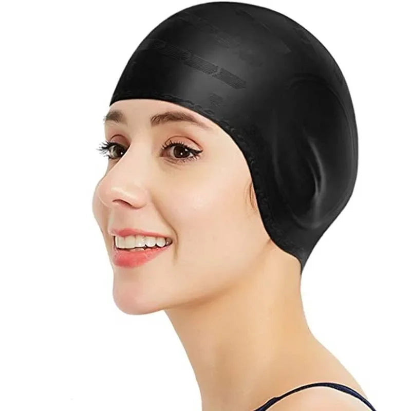 High Elasticity, Ears Protection, Large Silicone Diving Cap for Enhanced Comfort and Durability