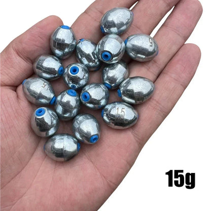 10pcs/Lot Alloy Hollow Olive Fishing Sinkers