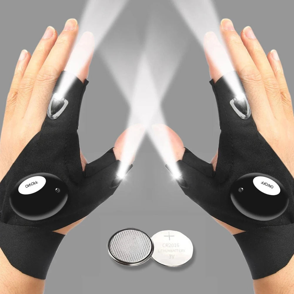 LED Half Finger Glove for Men Women