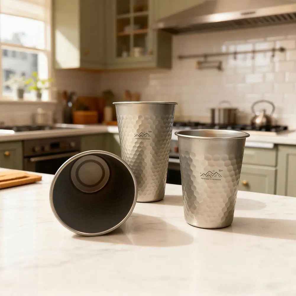 304 Stainless Steel Cup Set Camping Cup 4/6/8PCS