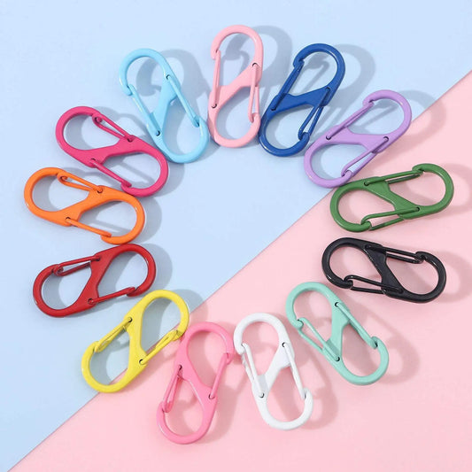 5/10/20PCS S Type Carabiner Anti-Theft Zinc Alloy Carabiner