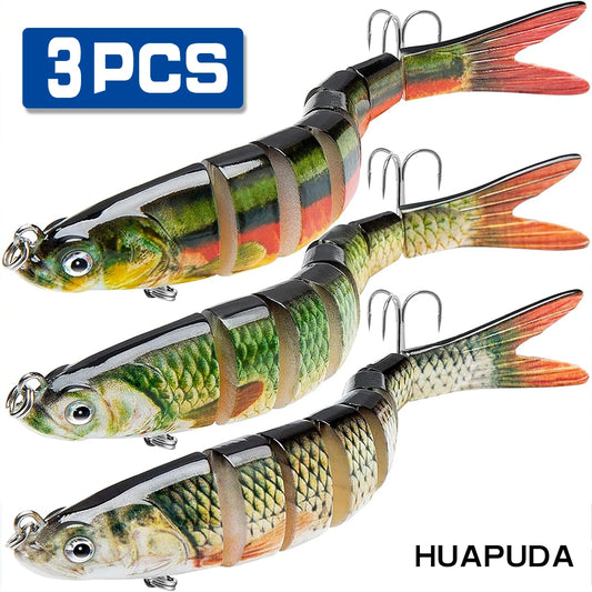 Bionic Swim Bait, Realistic Bass Trout Crappie Swim Bait, Fishing Lure Set, Gre