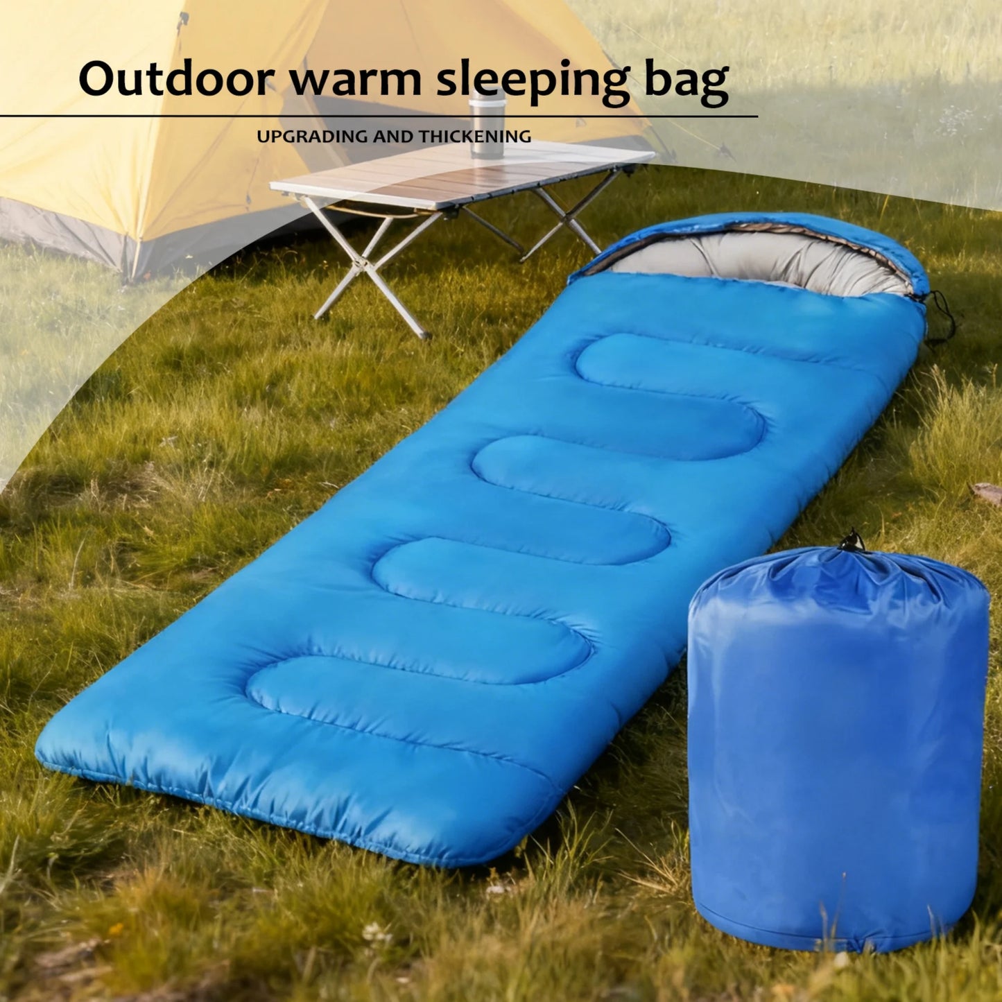 Lightweight 3-Season Weather Sleeping Bag, Microfiber Filling for 5-20 Degrees