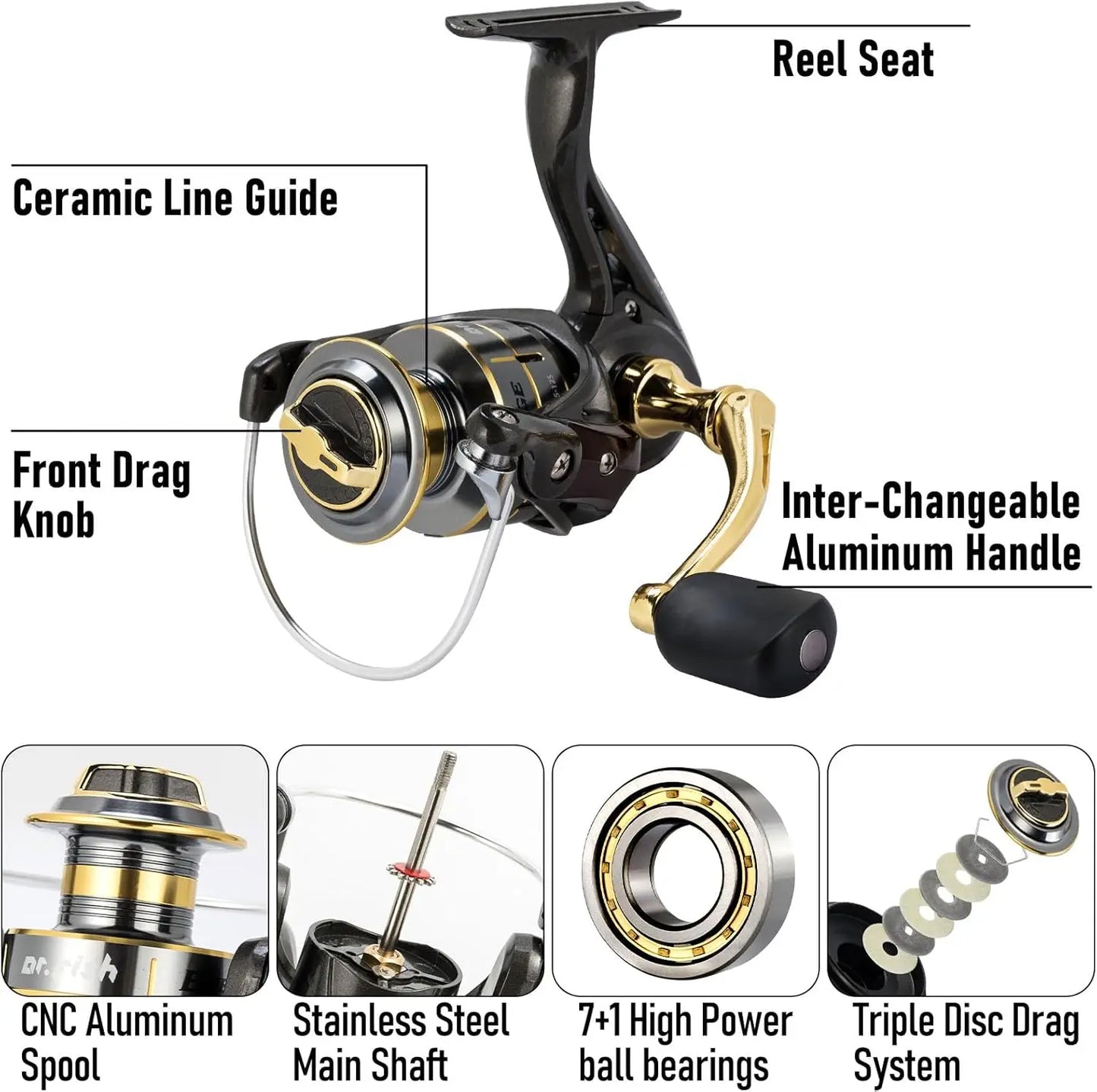 125-Piece Telescopic Fishing Rod and Reel Combo Set with Tackle Bag for Adults, Collapsible Travel Gear for Freshwater Saltwater