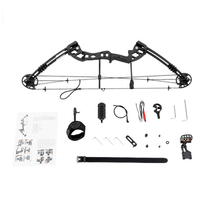 Right Handed Compound Bow Kit Adults and Teens with 12 Arrows 30-60lbs Adjustable