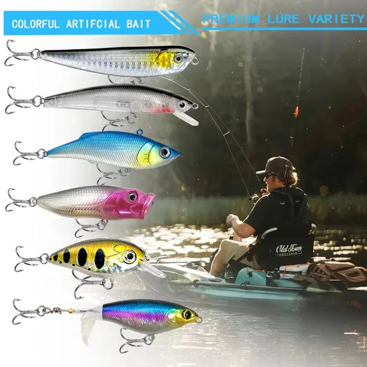 107-Piece Lure Fishing Set for Trout, Pike, and Bass