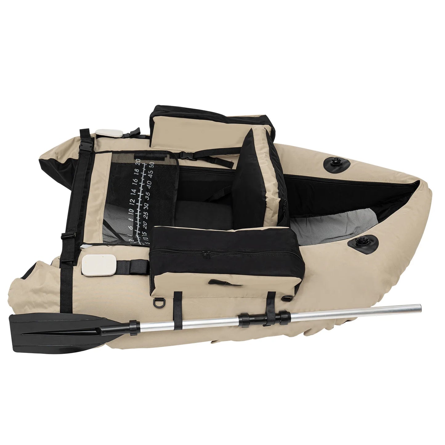 Portable Inflatable Fishing Dinghy Backrest Adjustable 130kg