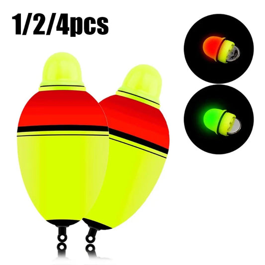 1/2/4pcs Electric Night Fishing Float Glowing EVA Light