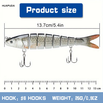 Bionic Swim Bait, Realistic Bass Trout Crappie Swim Bait, Fishing Lure Set, Gre