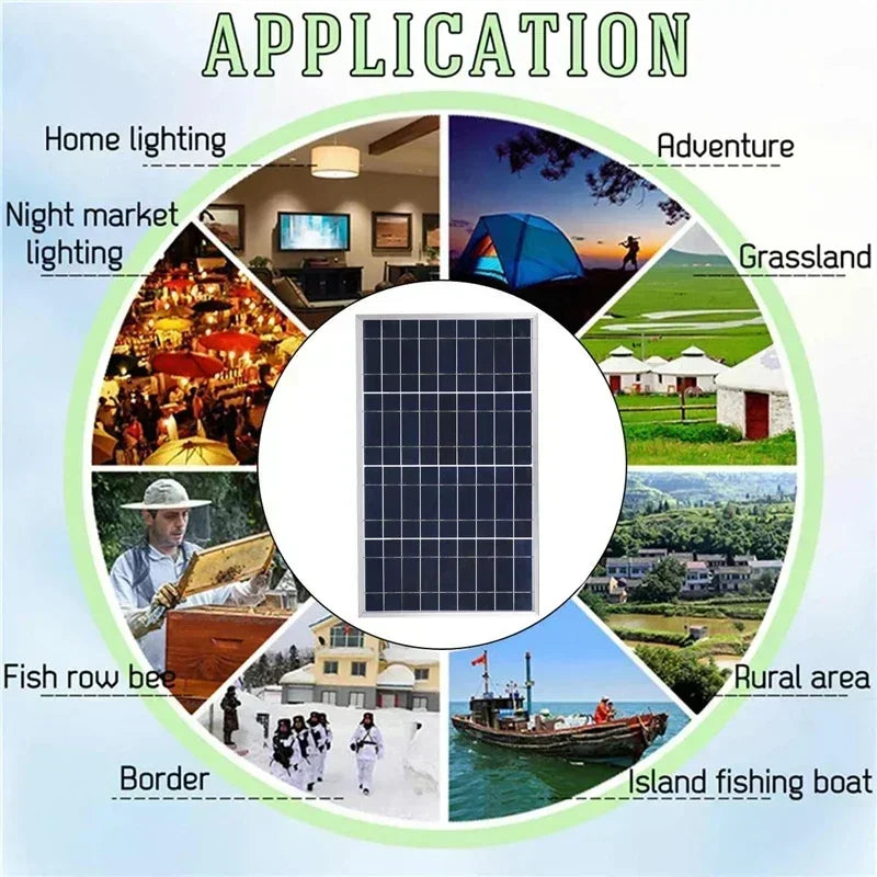 Outdoor Solar Panel 600W 12V Polycrystalline USB Power