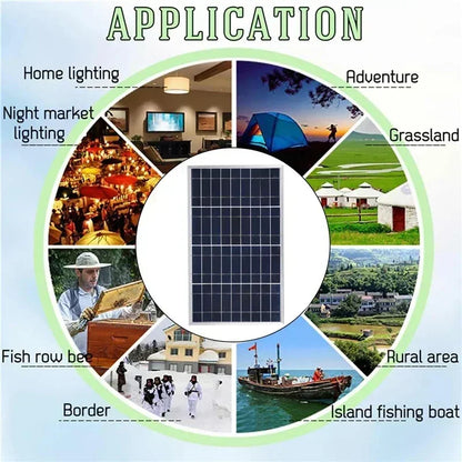 Outdoor Solar Panel 600W 12V Polycrystalline USB Power