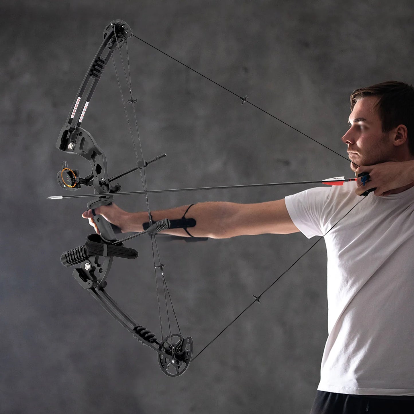 Right Handed Compound Bow Kit Adults and Teens with 12 Arrows 30-60lbs Adjustable