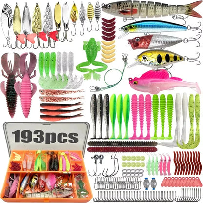 107-Piece Lure Fishing Set for Trout, Pike, and Bass
