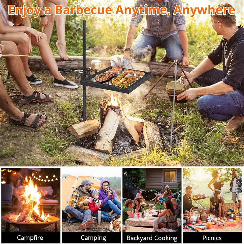 Swivel Campfire Heavy Duty Stainless Steel Grate