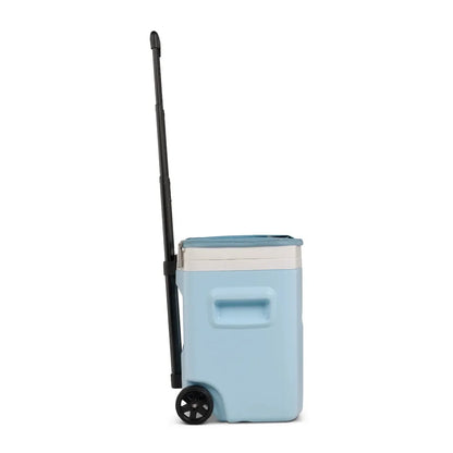 28QT Powder Blue Soft Top Cooler with Wheels,