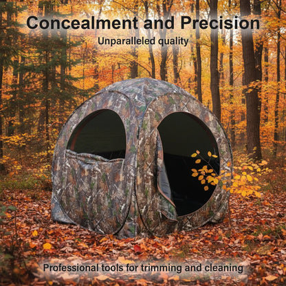 Camo Pop-Up Hunting Blind Ground Shelter for Deer Turkey Duck Hunting