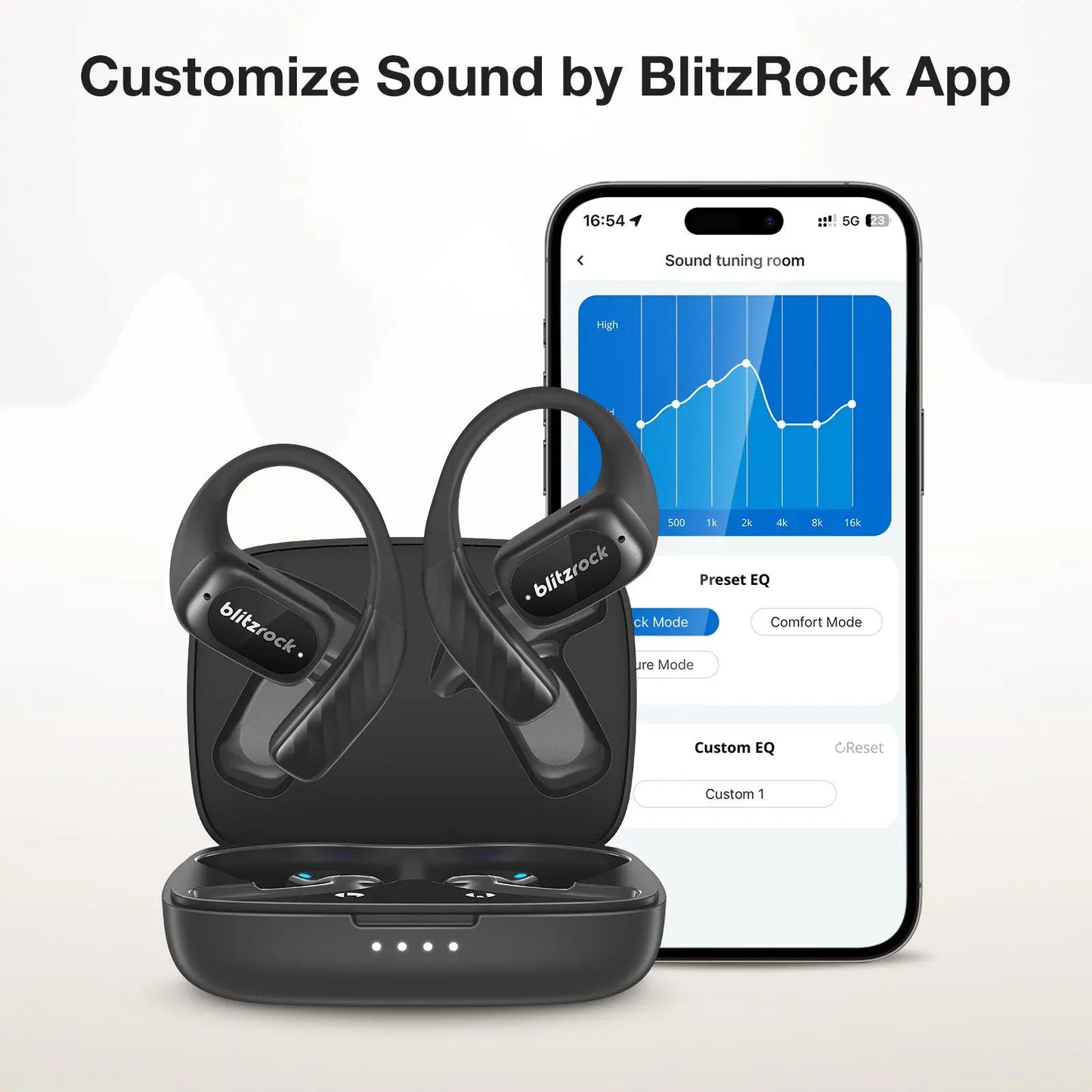 Open Ear Earbuds bluetooth V5.4 Earphones Air Conduction