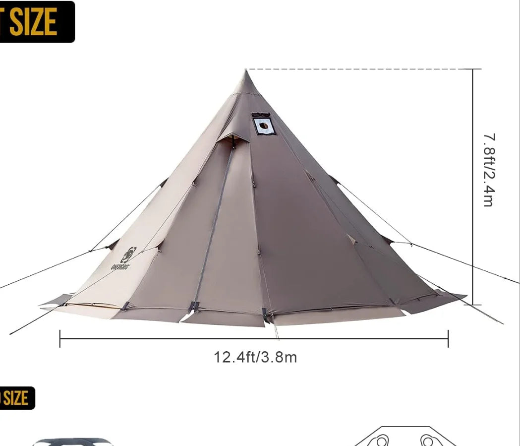 4 Season, 4-6 Person Tipi Tent