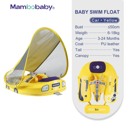 Non-Inflatable Baby Float with Canopy
