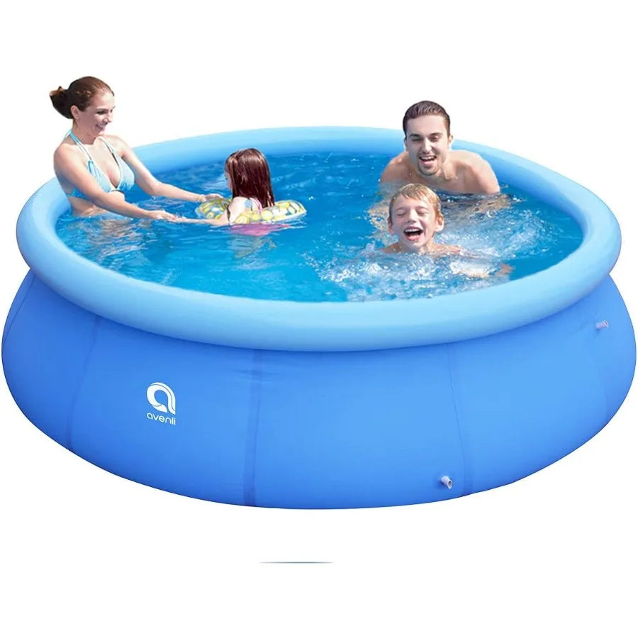 Inflatable Top Ring Swimming Pools for Adults 10 ft X 30 in Blue