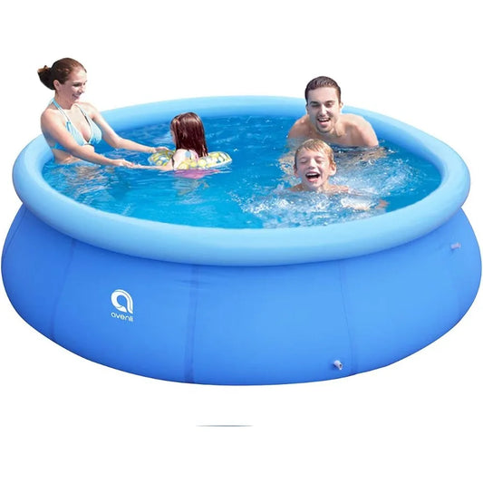 Inflatable Top Ring Swimming Pools for Adults 10 ft X 30 in Blue
