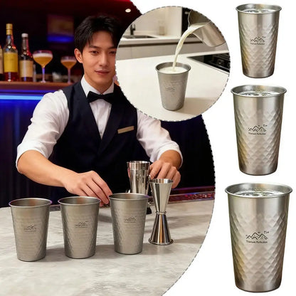 304 Stainless Steel Cup Set Camping Cup 4/6/8PCS