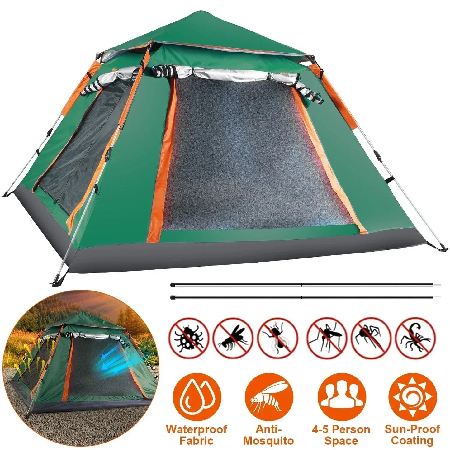 Outdoor Self-driving Travel Camping Tent